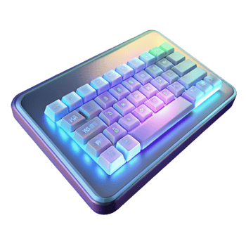 impressive classic Holographic keyboard with projected keys professional png
