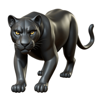 extraordinary artistic A sleek black panther prowling through the darkness, low-key lighting, dramatic style, high resolution png