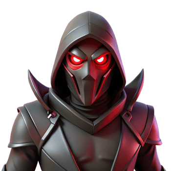 stunning modern A shadowy assassin with glowing red eyes and twin daggers, dark and mysterious lighting, fantasy character art style high resolution png