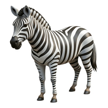 dramatic abstract A striped zebra grazing in the African savanna, midday sun, realistic style, high quality png