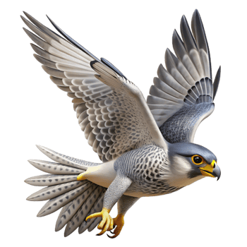 beautiful minimalist A soaring falcon diving towards its prey, aerial view, dramatic lighting, dynamic style, high resolution png