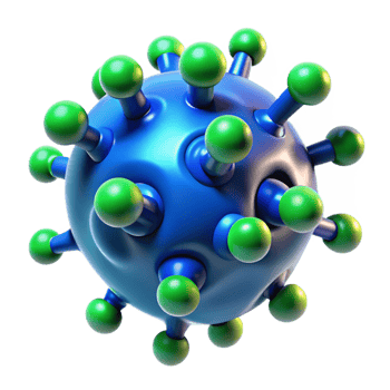 dramatic artistic A microscopic view of nanobots repairing damaged cells, vibrant blue and green lighting, scientific visualization style 4K png