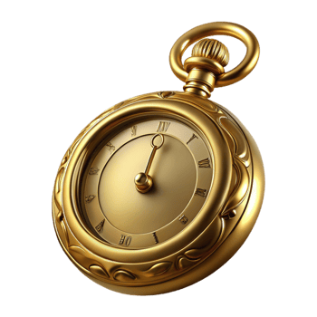 vibrant abstract Antique pocket watch, gold, intricate details, 4K png