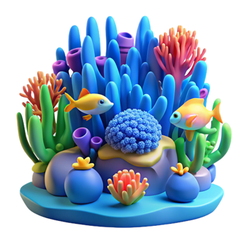 beautiful classic A vibrant coral reef teeming with fish, underwater scene, blue lighting, vibrant style, detailed png