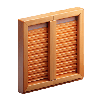 stunning classic Window shutter, wooden, louvered, original png