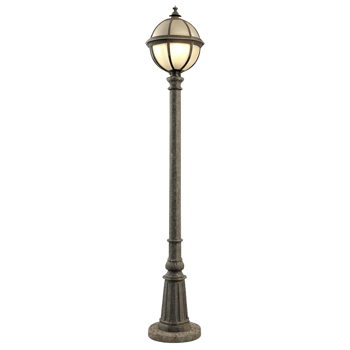 Elegant Traditional Style Outdoor Garden Lamp Post with Globe Light Fixture png