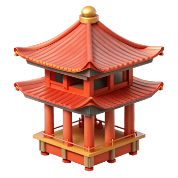 dramatic classic Traditional Japanese pagoda roof, layered, high quality png