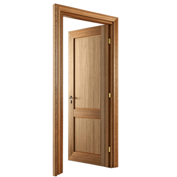 A HighQuality Wooden Door Ajar on Black Background, Showing Intricate Details and Craftsmanship png