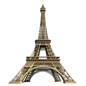 The Eiffel Tower A Majestic Parisian Landmark Famous for its Architectural Design and Global Recognition png