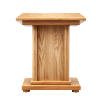 Elegant Light Brown Wooden Tabletop Lectern Podium for Presentations and Speeches png