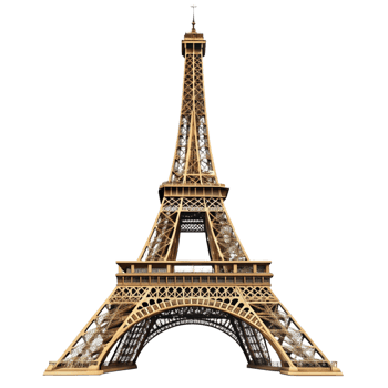 Magnificent Eiffel Tower in Paris France Iconic Landmark Architectural Marvel png