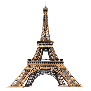 A Stunning View of the Eiffel Tower in Paris France a Famous Landmark and Architectural Marvel png