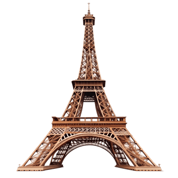 A Detailed View of the Eiffel Tower in Paris France a Famous Landmark and Icon of Architectural Engineering png