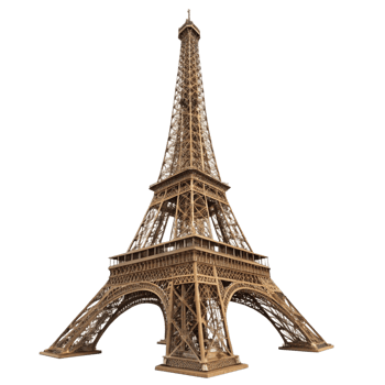 A Stunning 3D Model of the Eiffel Tower in Paris France png