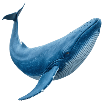 Stunning 3D Render of a Blue Whale in MidDive Oceanic Mammal png