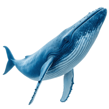 Stunning 3D Render of a Humpback Whale Breaching the Surface png