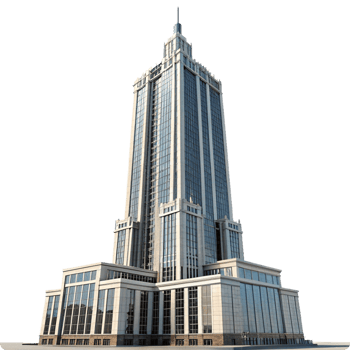 A Majestic Modern Skyscraper Architectural Design Tall Building Exterior png