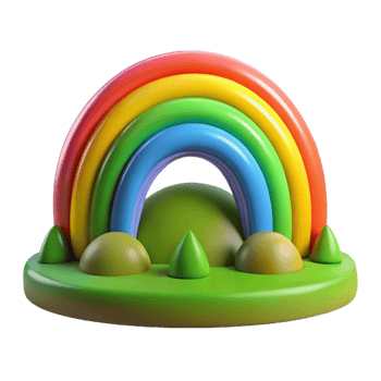 wonderful artistic A vibrant rainbow arcing over a green valley, dramatic lighting, vibrant colors, hopeful atmosphere, genuine png