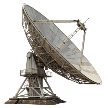 Large Parabolic Dish Antenna for Space Communication and Scientific Research png