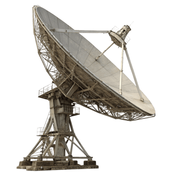 Large Radio Telescope Antenna Dish for Space Communication and Deep Space Exploration png