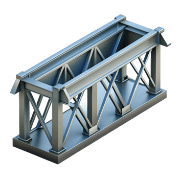 extraordinary creative Steel girder, bridge construction, 4K png