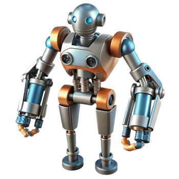 dramatic traditional Cybernetic exoskeleton with hydraulic pistons original png