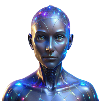 serene creative Portrait of a person made entirely of light and energy, abstract, glowing lighting, digital art style 4K png