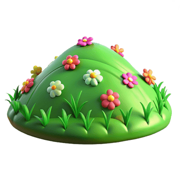 serene contemporary A Rolling Green Hill Dotted with professional png