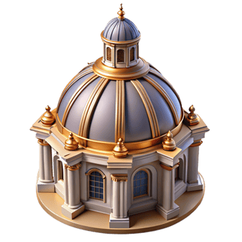 extraordinary abstract Baroque church dome cupola detail high resolution png