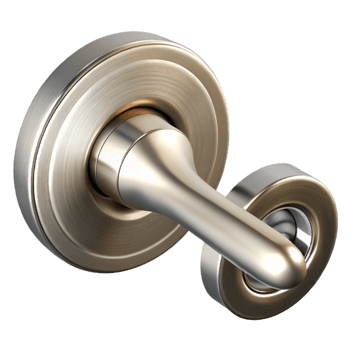 dramatic rustic Modern door handle, brushed nickel, high quality png