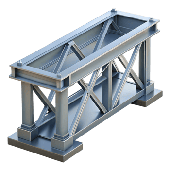 magnificent traditional Steel girder, bridge construction, authentic png