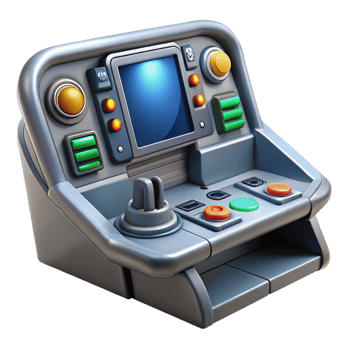 magnificent minimalist Spaceship cockpit control panel, complex buttons and displays exclusive png