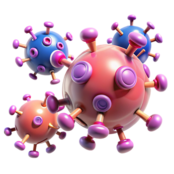beautiful contemporary Nanorobots targeting cancer cells detailed png