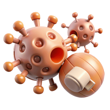extraordinary classic A group of nanobots repairing damaged tissue, microscopic view, medical illustration style high resolution png