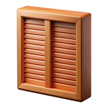 elegant classic Window shutter, wooden, louvered, original png