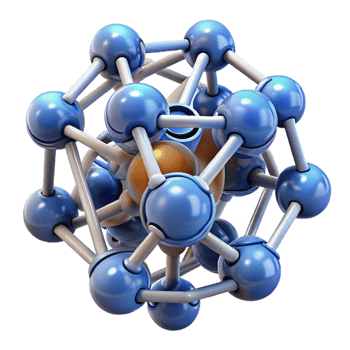 vibrant contemporary A group of nanobots assembling a complex molecular structure, illuminated by a microscopic light source, in a scientific illustration style genuine png