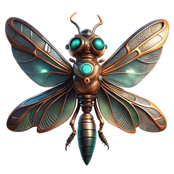 wonderful contemporary vibrant artistic A Steampunk Dragonfly with Intricate premium 4K png