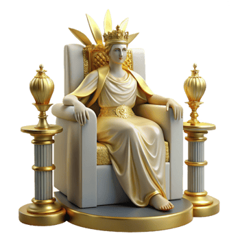 magnificent classic A Regal Hera Seated on a Throne Majestic exclusive png