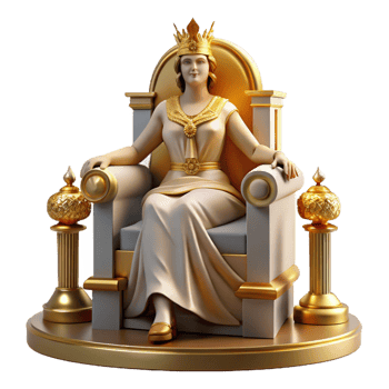 stunning vintage A Regal Hera Seated on a Throne Majestic premium png