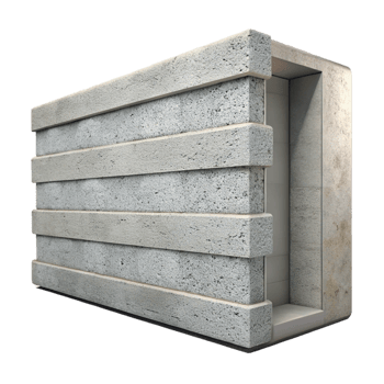 extraordinary classic Concrete wall section, textured, high resolution png