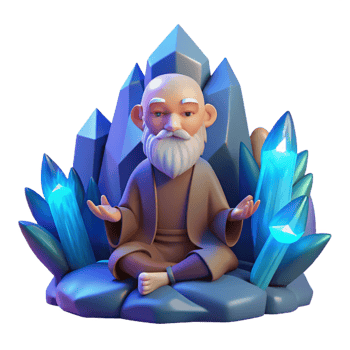 stunning modern A Wise Old Hermit Meditating in a Secluded premium png