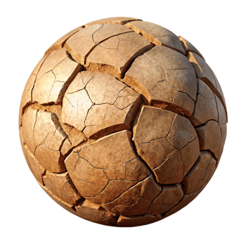 beautiful contemporary A cracked earth surface, dry and barren, harsh midday sun, photorealistic style high resolution png
