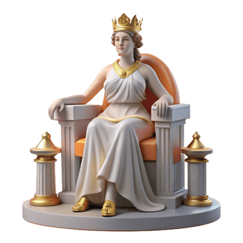 magnificent traditional elegant minimalist A Majestic Hera Seated on Her Throne authentic 4K png