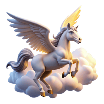 beautiful classic extraordinary contemporary A Winged Pegasus Soaring Through a Cloudy exclusive professional png