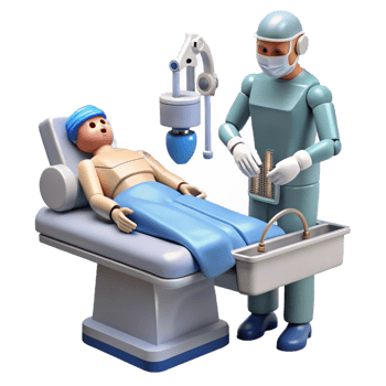 stunning contemporary dramatic vintage A Robotic Surgeon Performing an Operation high quality premium png