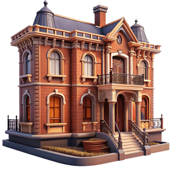 wonderful modern stunning rustic Victorian Townhouse Ornate Wrought Iron professional authentic png