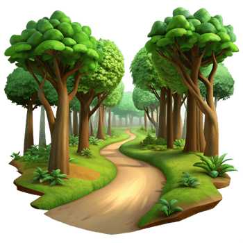 vibrant rustic Winding Dirt Path Through Lush high quality png