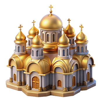 elegant modern impressive traditional Byzantine Cathedral Intricate Gold original original png