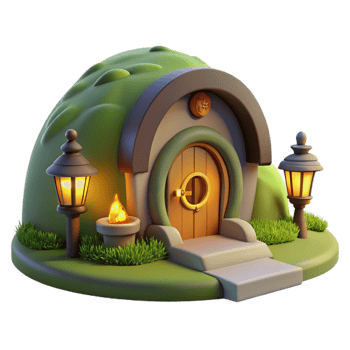 stunning creative magnificent traditional A Cozy Hobbit Hole Built Into a Grassy genuine 4K png