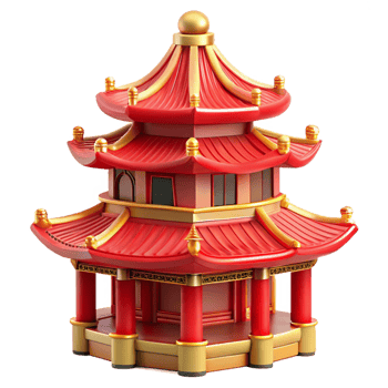 wonderful vintage wonderful contemporary A Traditional Chinese Pagoda with authentic 4K png